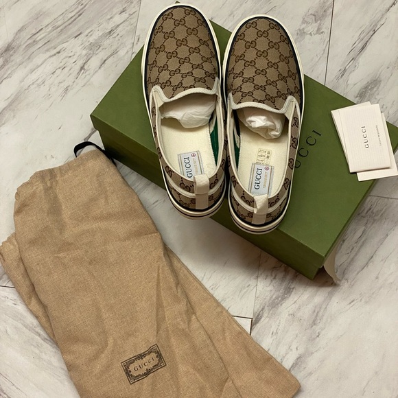 GUCCI 1977 Tennis sneakers GG original Canvas 💕 - Picture 5 of 10